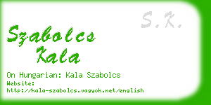 szabolcs kala business card